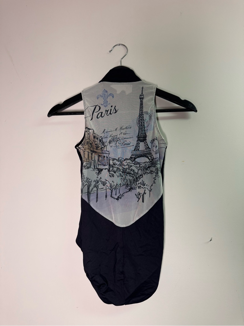 Ainsley wear Paris Print Sleeveless Bodysuit